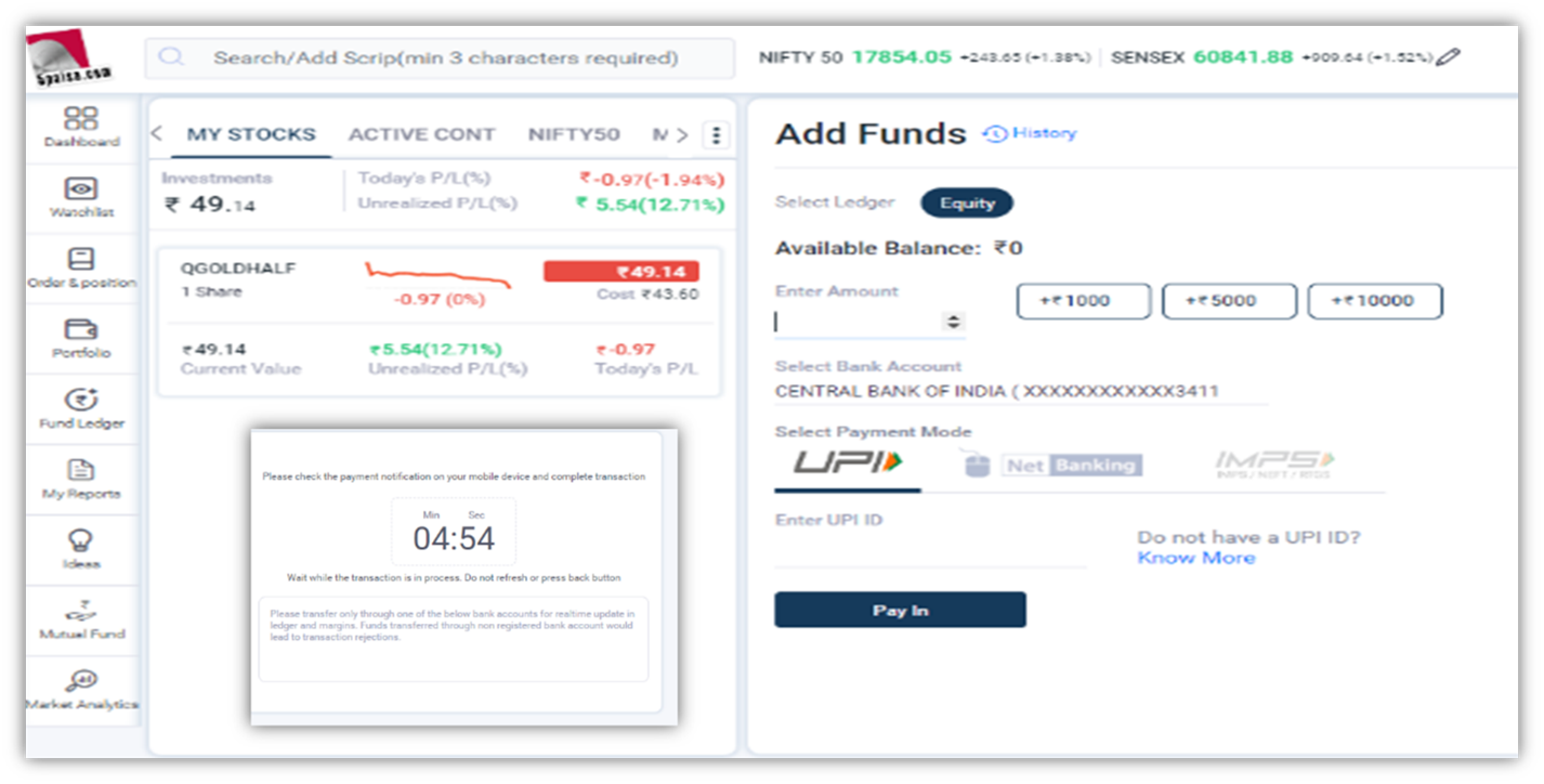 How To Add Funds To The 5paisa Account Using UPI?